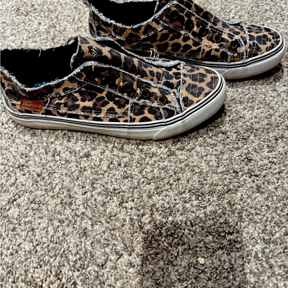 Blowfish Brown animal print Slip-On Sneakers.